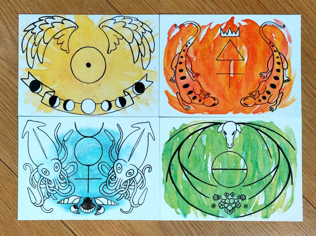 Postcard set - Elements
